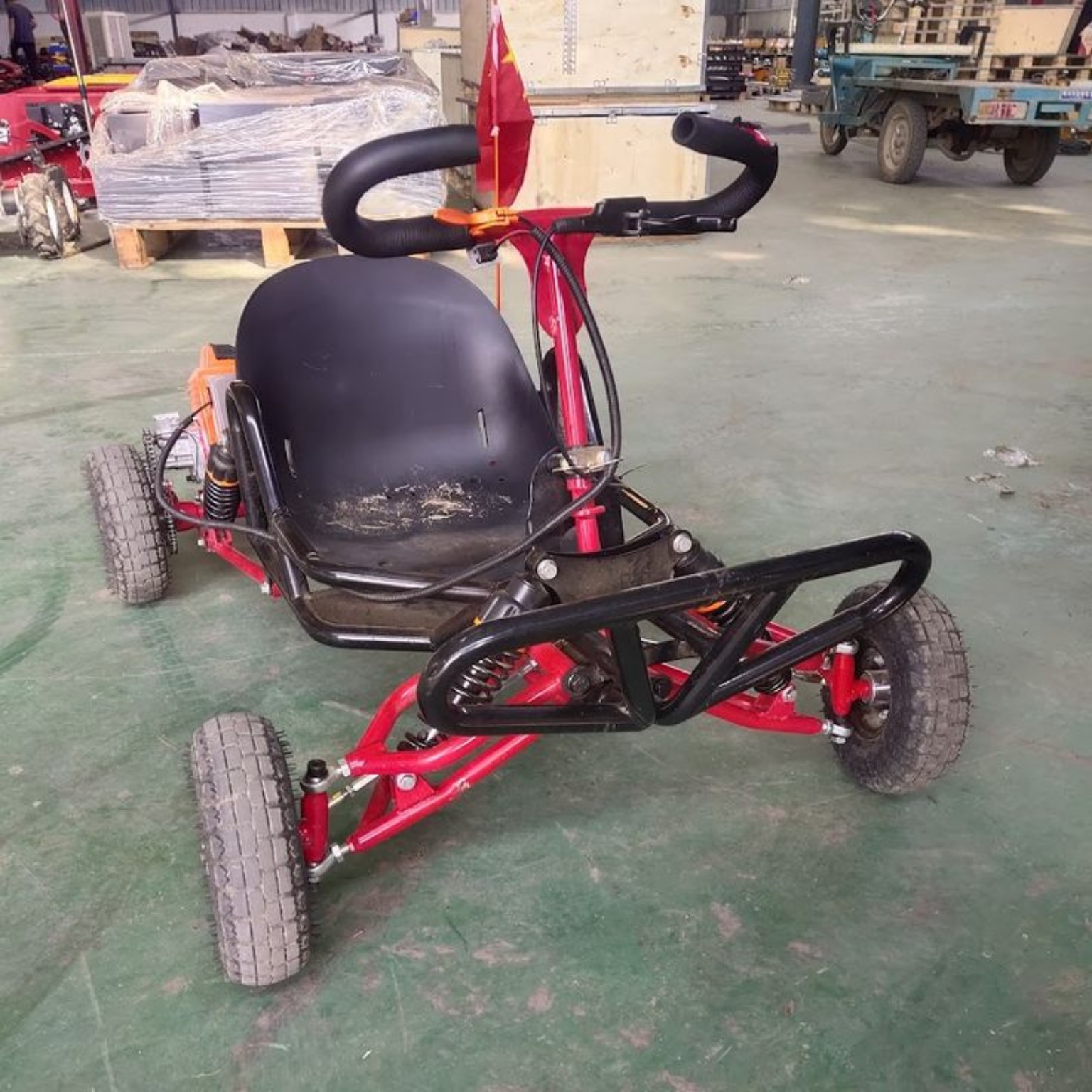 Foto enviada por Juliana P. mostrando os karts entregues